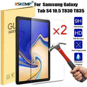 2Pcs Samsung Tab S4 10.5 T830 T835 TEMPERED GLASS Screen Protector Clear Cover - Picture 1 of 14