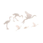 2Pcs Red-crowned Crane Models Mini Swan Birds Figure Plastic Toy Landscape D _cu