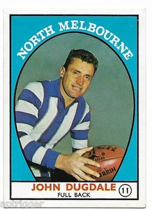 1968 A Scanlens (11) John DUGDALE North Melbourne :: - Picture 1 of 1