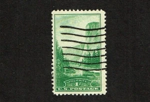 1934 U.S. NATIONAL PARKS ISSUE 1c Green YOSEMITE Sc#740 Nice Used Copy - Picture 1 of 1