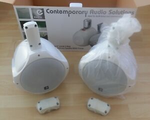 SoundLab Hi Fi Speakers Installation B407A 8 ohm 260watt 2 way White. Pair Boxed