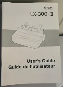 Original Epson LX-300+II USER'S GUIDE Manual Dot Matrix 2007 Genuine  - Picture 1 of 2