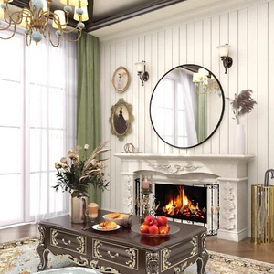 24" Round Bathroom Wall Mirror HD glass Metal Frame Anti-Rust Vanity badroom - Picture 1 of 19