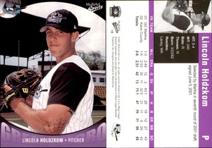Lincoln Holdzkom 2003 MultiAd Greensboro Bats #15 Card *AutographDen*