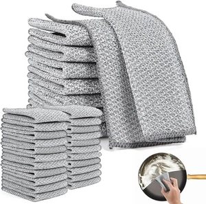 20 PCS Wire Dishcloth, Multipurpose Wire Dishwashing Rags, Kitchen Cleaning Dish - Picture 1 of 21