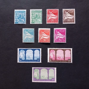 FRANZÖSISCHE KOLONIEN - ALGERIEN 1927/30 ANSICHTEN VON ALGIER, SERIE VON 10 WERTEN LING. MH* - Bild 1 von 2