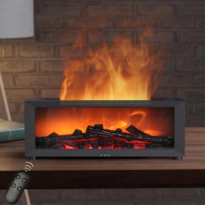 Flammen Aroma Diffuser Ätherische Öle mit LED Kamin Duftöl Diffuser Fernbedienun - Bild 1 von 4