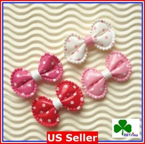 40 Stck. x 1,5 Zoll Tupfen PVC/Vinyl Filzband Schleifen für Haarspangen Bänder ST539M - Bild 1 von 5