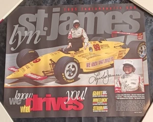 Lyn St. James - RARO poster Indy Car Racing - 500 Indianapolis - Foto 1 di 2