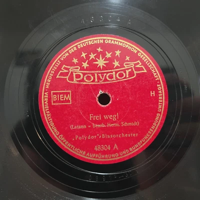 Polydor 48304 - 1950 Germany - Frei Weg! - 10" Shellac 78RPM Record - E - Image 1 of 4