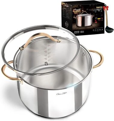 3-Ply All-Clad Stainless Steel Stock Pot, 8-Quart Cooking Pot with Lid