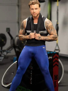 Leggings Body Aware para hombre (azul marino) - entrenamiento, entrenamiento, ropa deportiva, compresión - Imagen 1 de 11