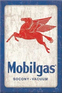 "NUEVO 2"" x 3"" MOBILGAS PEGASUS Vintage Mobile Oil Gas Refrigerador Imán - Imagen 1 de 1