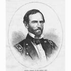 AMERICAN CIVIL WAR General William T. Sherman of Federal Army Antique Print 1865