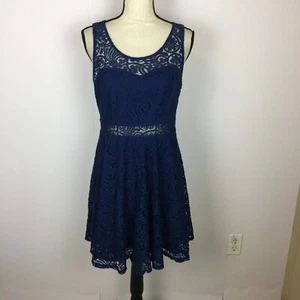 American Rag Cie Fit & Flare Dress XL Womens Blue Lace Sleeveless Round Neck - Picture 1 of 17