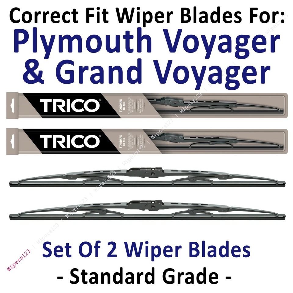 Limpadores padrão 2pk ajuste 1984-1993 Plymouth Voyager/Grand Voyager 30180x2 - Imagem 1 de 1