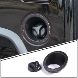 Matte Black Gas Fuel Tank Cover For Hummer H2 2003-2009 Door Lid Bezel Cap Kits - Picture 1 of 8