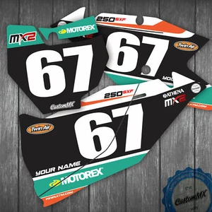 CustomMX Nummerntafel Hintergrundgrafik: passend für KTM 85 125 250 300 350 450 02-20 - Bild 1 von 1