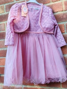 Girls Flower Girl/ Special Occasion 2 Piece Dress & Bolero, New, 3 Years, Pink - Picture 1 of 15