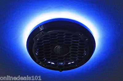 KINGPIN LEDS 2pc LED Speaker Rings for Rockford Fosgate Marine PM262 and PM262B Drilled New