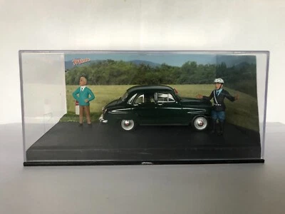 Diorama Auto Simca Aronde La Route Blu L'Accrochage 1/43 Altaya In Scatola - Immagine 1 di 4