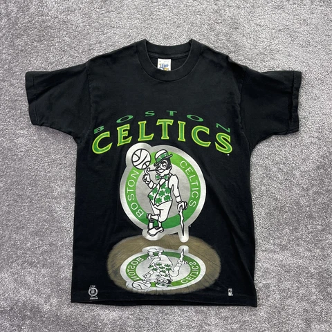 VINTAGE Boston Celtics Shirt Mens Medium Black NBA 90s Made In USA Official Fan Cover