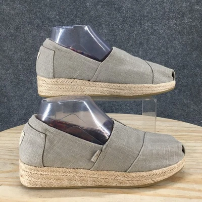 Skechers BOBS Shoes Womens 9 Highlights Slip On Loafer Wedge Espadrilles Taupe - Image 1 of 4