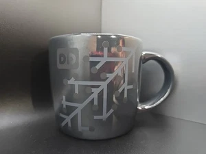 Taza Dunkin Donuts Gris Vacaciones Copo de Nieve Café Taza de Té 2014 Coleccionable - Imagen 1 de 3