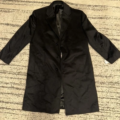 Cardinal Of Canada 3/4 Length Black Wool Coat Size 42S - Image 1 of 4