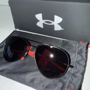 Under Armour Instinct Jr. Kid's Black Aviator Stainless Steel Sunglasses 0BLX IR - Picture 1 of 9
