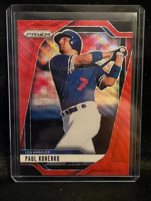 Paul Konerko 2025 Panini Prizm Ruby Red Wave Prizm #52 - Los Angeles Dodgers - Image 1 of 2