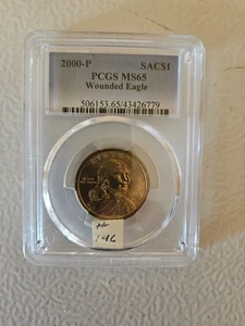 2000 p sacagawea dollar wounded eagle - Picture 1 of 2