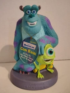 Monsters Inc. Moneda Hucha Sully & Mike Estatua 9" Alto - 2001 Disney Pixar - Imagen 1 de 10