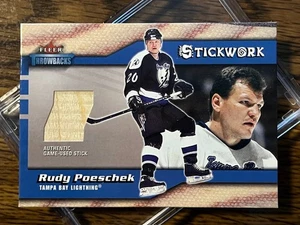 2002-03 - Fleer Throwbacks - Stickwork - Rudy Poeschek - Game-Used Stick Card - Picture 1 of 2