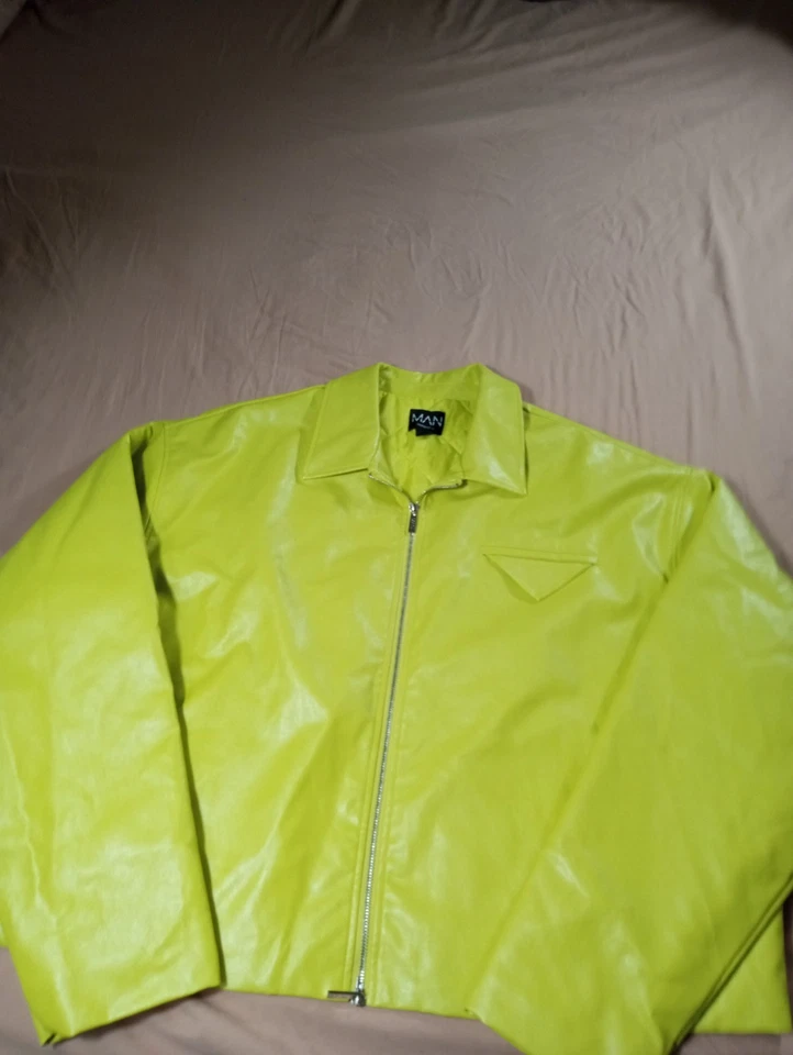 Chaqueta Boohoo Hombre Amarillo Neón Talla XL Foto 1 de 4