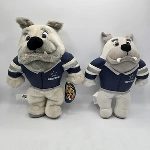 Vintage NFL Dallas Cowboys Plüsch Bulldoggen 1998 12 Zoll & 10 Zoll Menge 2 gebraucht. - Bild 1 von 15