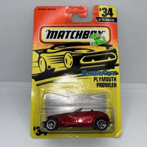 Matchbox 1/64 Diecast Superfast #34/75 Metallic Red Plymouth Prowler - Picture 1 of 4