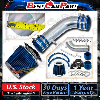 BCP For 92-95 Lexus SC300 GS300 3.0L Ram Air Intake Induction Kit +BLUE Filter - Image 1 of 4