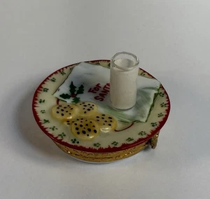 Limoges Plate For Santa Cookies & Milk Artoria France Vintage Limoges Rare #806 - Picture 1 of 8