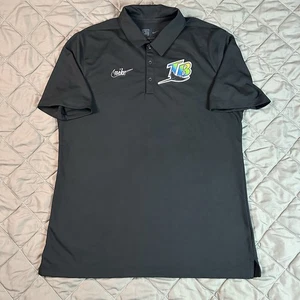 Nike Tampa Bay Devil Rays Shirt Herren Large schwarz Cooperstown Polo Retro Dri Fit - Bild 1 von 7