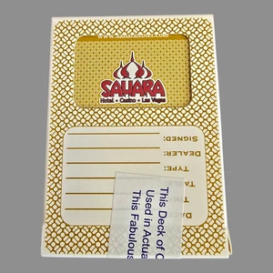 Tarjetas de juego Sahara Casino Las Vegas - Paquete dorado - Carta Mundi - Imagen 1 de 6