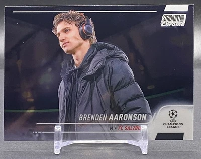 2021-22 Stadium Club Chrome UCL #15 Brenden Aaronson FC Red Bull Salzburg - Image 1 of 2
