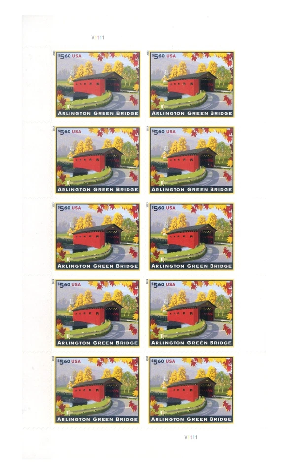 USA. Definitive. 2013 Arlington Green Bridge. Mini sheet. - Image 1 of 1