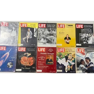 Life Magazine Vintage Lot of 10 From 1968 Chicago Police Corridores of the Heart - Bild 1 von 10