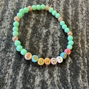 Taylor Swift Life Of A Showgirl Friendship Bracelet Mint Green Colorful Beads - Picture 1 of 5