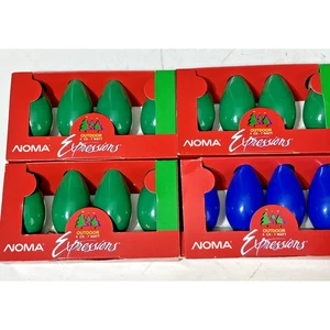 4 Pk Vintage Noma 4 Replacement Multicolor Christmas Light Bulbs Lot C9 1/4 New - Picture 1 of 6