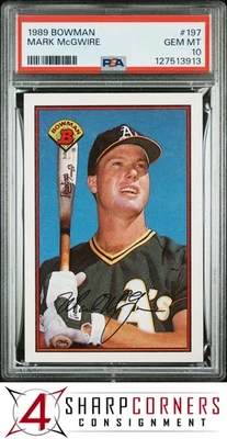 Bowman 1989 #197 Mark McGWIRE Athletics PSA 10 Foto 1 de 3