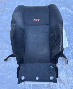 06-11 Honda Civic Si Driver Left Front Upper Seat Skin Suede Cover Black Si Logo - Picture 1 of 12