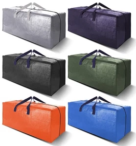 Heavy Duty Extra Large Moving Bags W/Backpack Straps - Strong Handles & Zippe... - Picture 1 of 7
