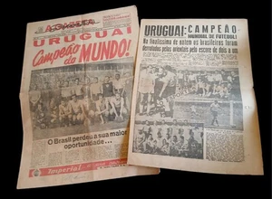 Historic 1950 Maracanazo Lot – 2 Brazilian Newspapers – Uruguay World Cup Victor - Picture 1 of 12
